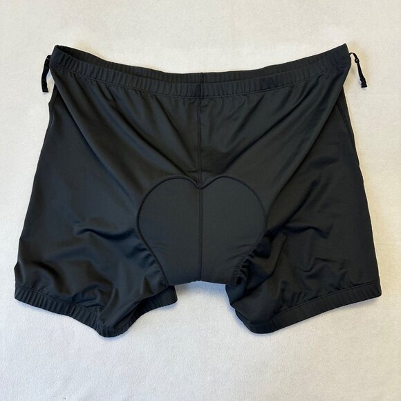 LL Bean Mens Cycling Padded Shorts Size XXL Black Nylon Mountain Biking - Picture 2 of 7